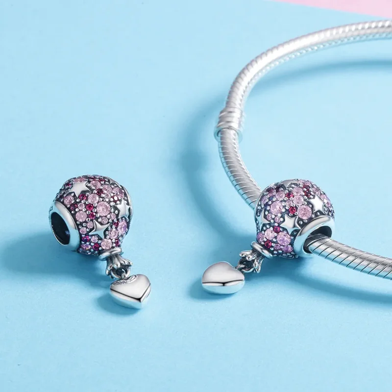(bilde for) Pandora Style Silver Confession Balloon Charm - SCC517 - Vis 5