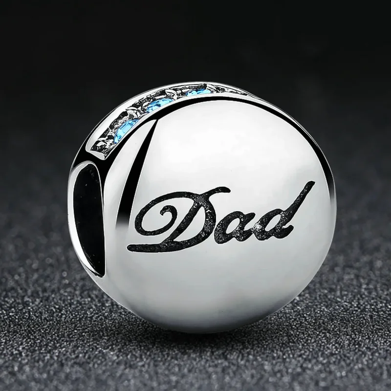 (bilde for) Pandora Style Silver Dad Charm - SCC006 - Vis 3