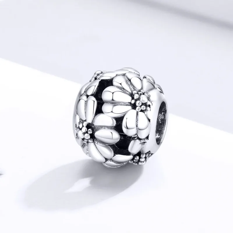 (bilde for) Pandora Style Silver Daisy Charm - SCC1487 - Vis 2
