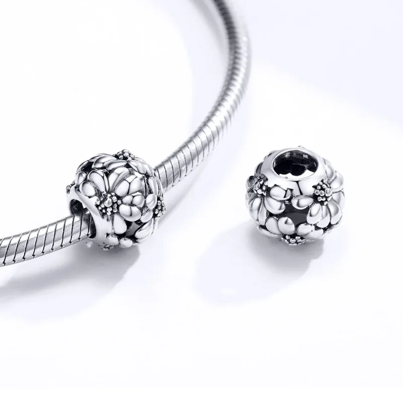 (bilde for) Pandora Style Silver Daisy Charm - SCC1487 - Vis 4