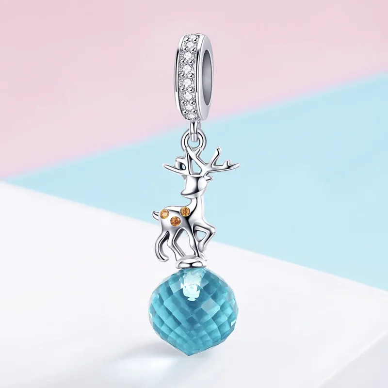 (bilde for) Pandora Style Silver Deer Dangle - SCC1010 - Vis 2