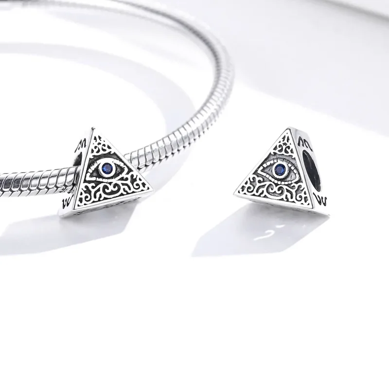 (bilde for) Pandora Style Silver Devil's Eye Charm - SCC1567 - Vis 4