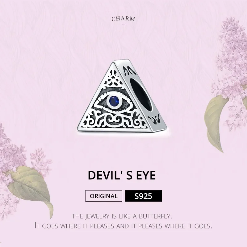 (bilde for) Pandora Style Silver Devil's Eye Charm - SCC1567 - Vis 6