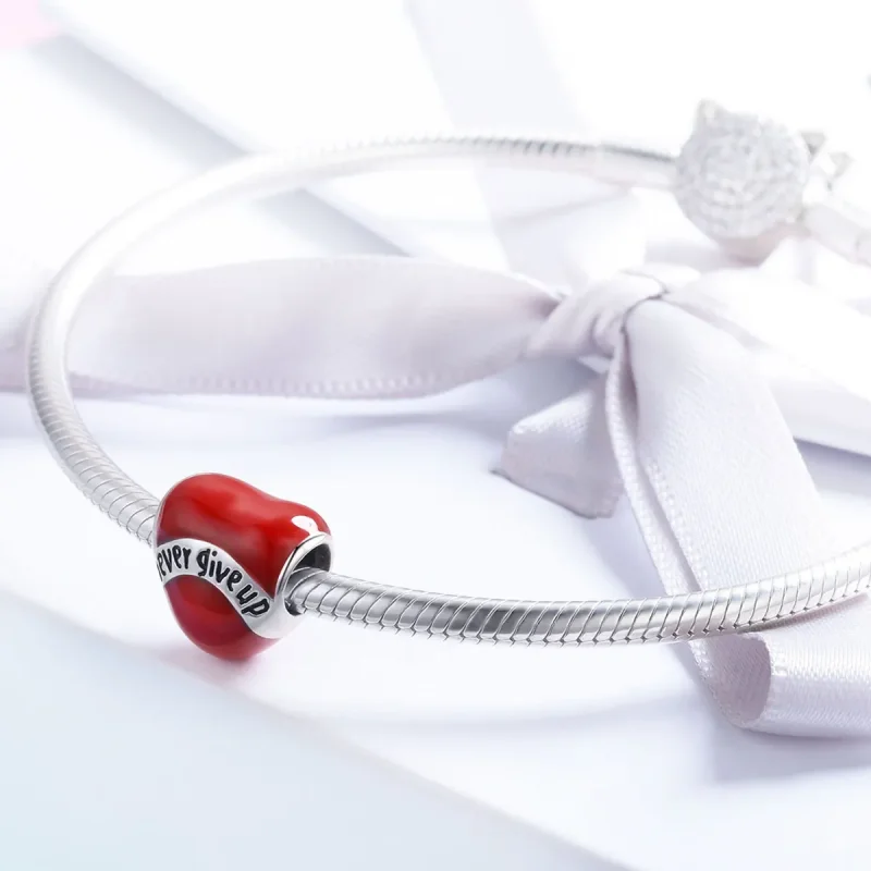 (bilde for) Pandora Style Silver Don't Gi Up Charm - SCC808 - Vis 4