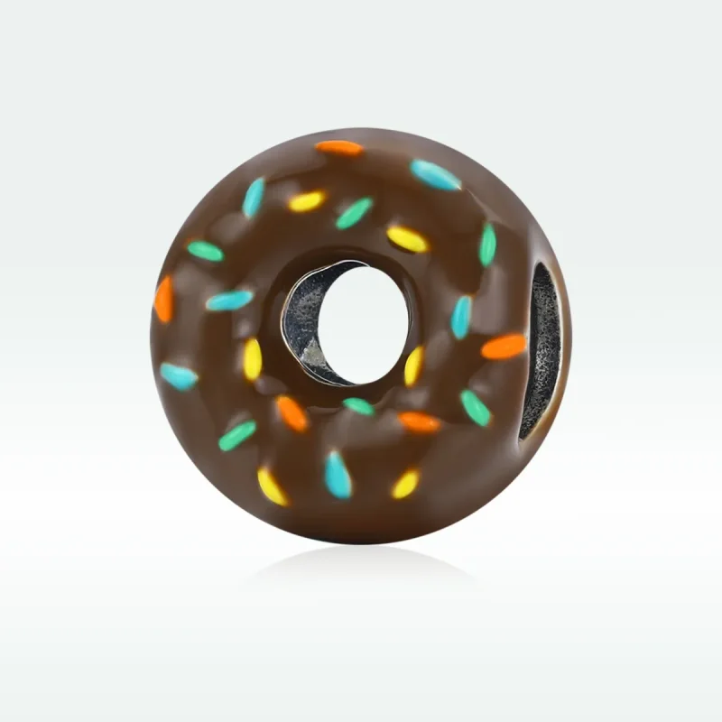(bilde for) Pandora Style Silver Donut Charm - SCC1820 - Vis 5