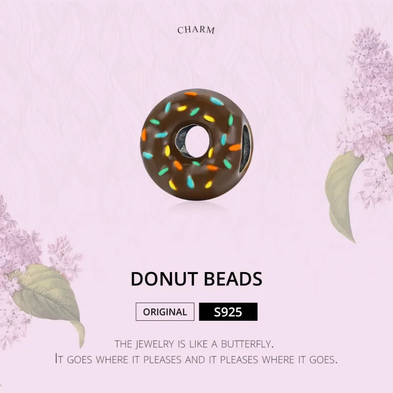 (bilde for) Pandora Style Silver Donut Charm - SCC1820 - Vis 6