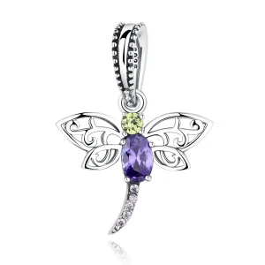 (bilde for) Pandora Style Silver Dragonfly Dangle - SCC048