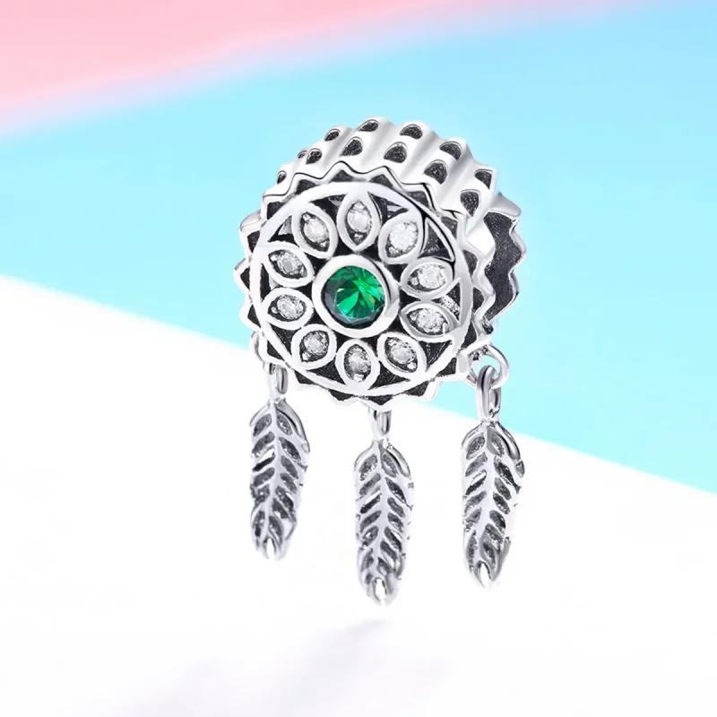 (bilde for) Pandora Style Silver Dreamcatcher Charm - SCC893 - Vis 2