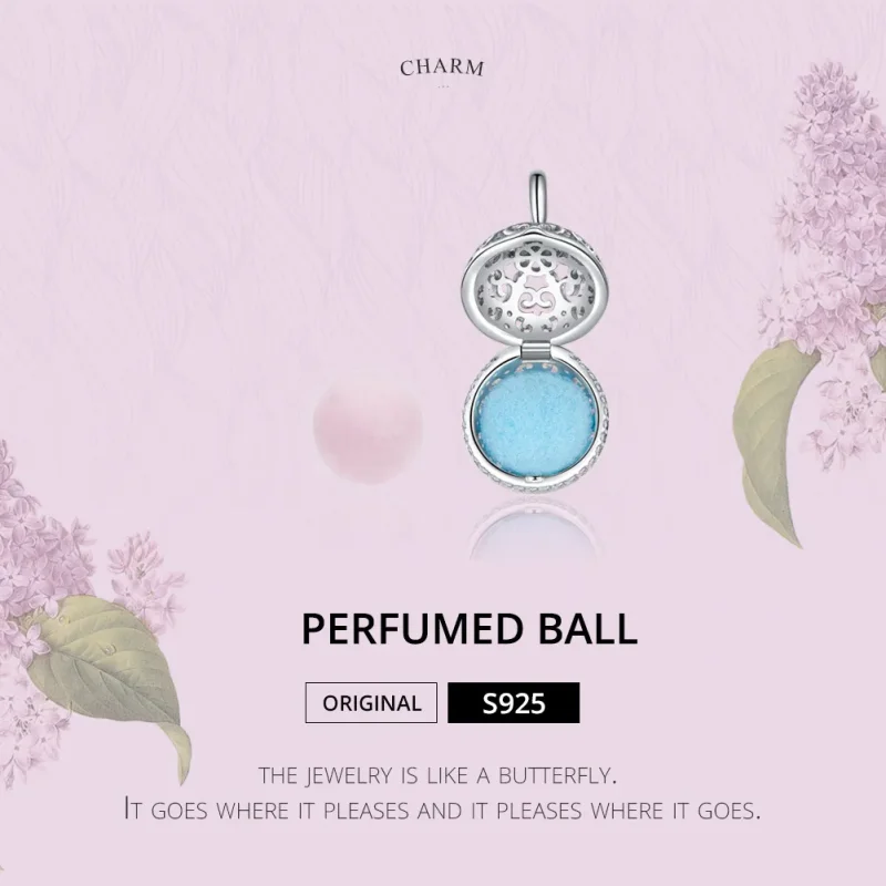 (bilde for) Pandora Style Silver Duftende Ball Charm - SCC1198 - Vis 2