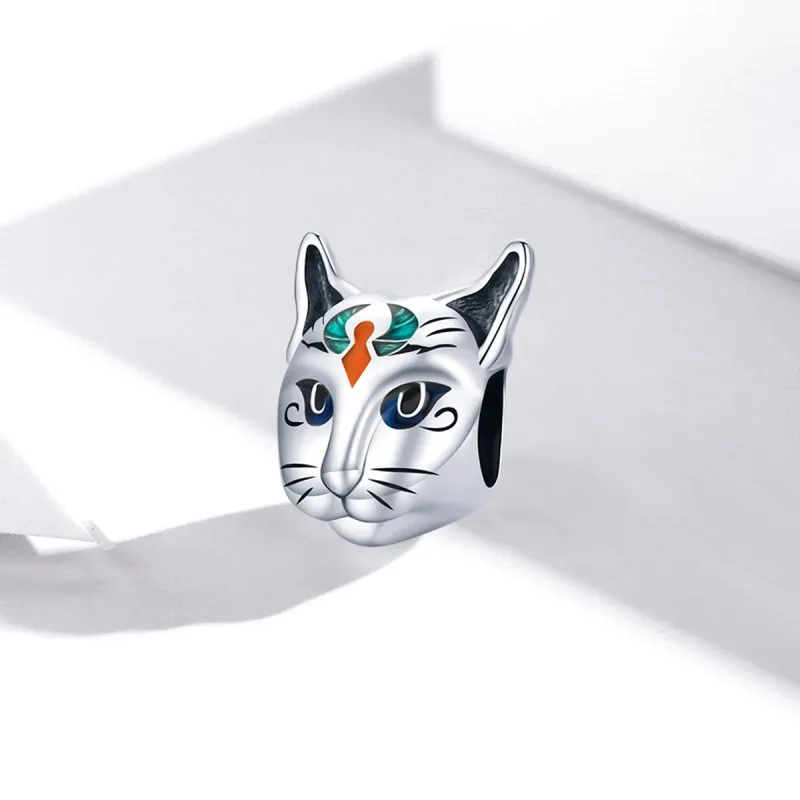 (bilde for) Pandora Style Silver Egypt - Cat God Bastet Charm - SCC1859 - Vis 2