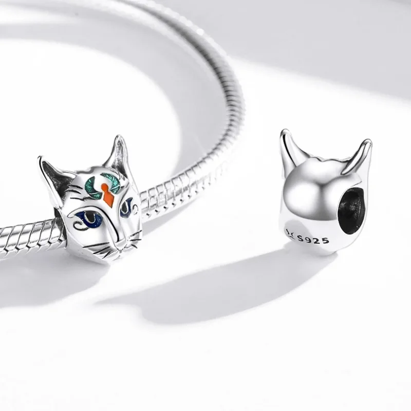 (bilde for) Pandora Style Silver Egypt - Cat God Bastet Charm - SCC1859 - Vis 4