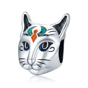 (bilde for) Pandora Style Silver Egypt - Cat God Bastet Charm - SCC1859