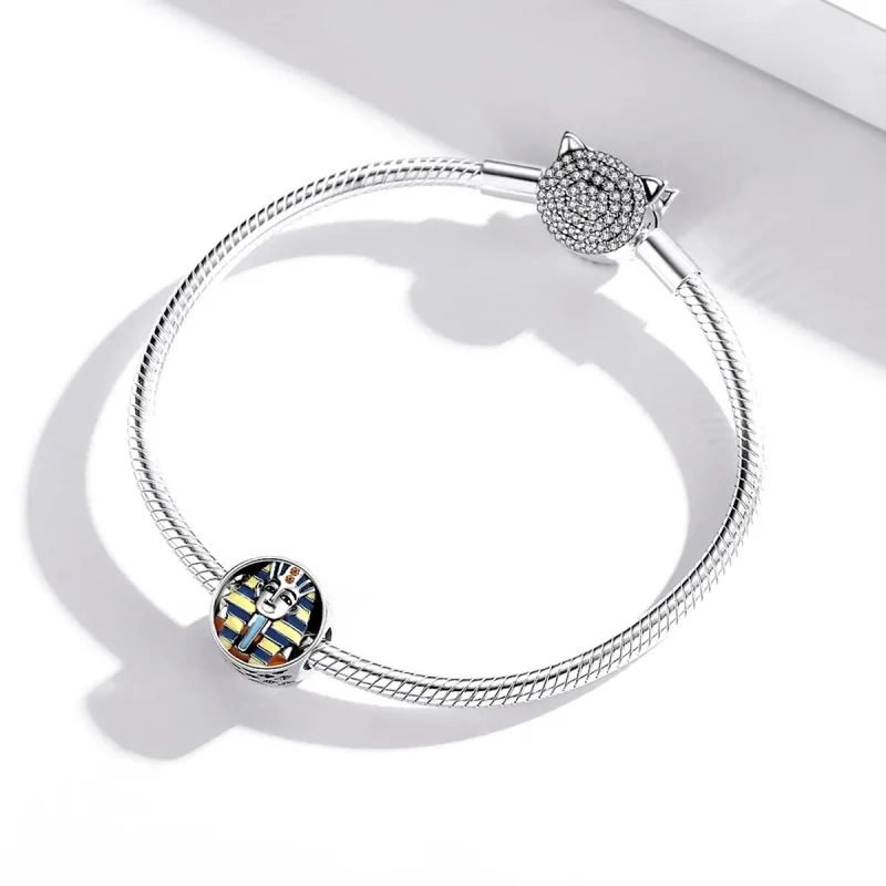 (bilde for) Pandora Style Silver Egypt - Farao Charm - SCC1858 - Vis 3