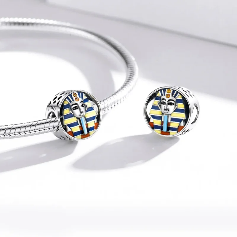 (bilde for) Pandora Style Silver Egypt - Farao Charm - SCC1858 - Vis 4