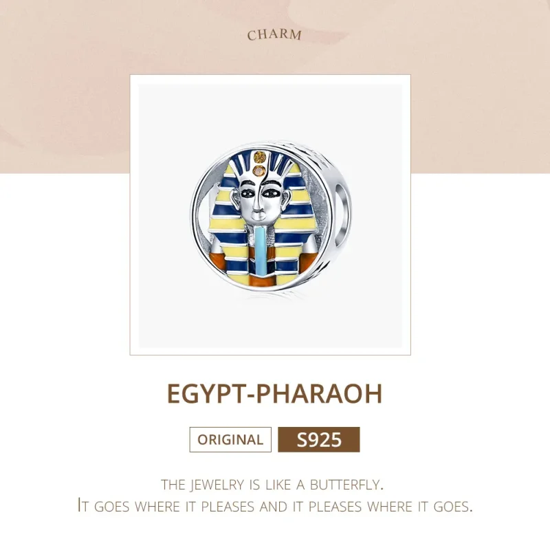 (bilde for) Pandora Style Silver Egypt - Farao Charm - SCC1858 - Vis 5