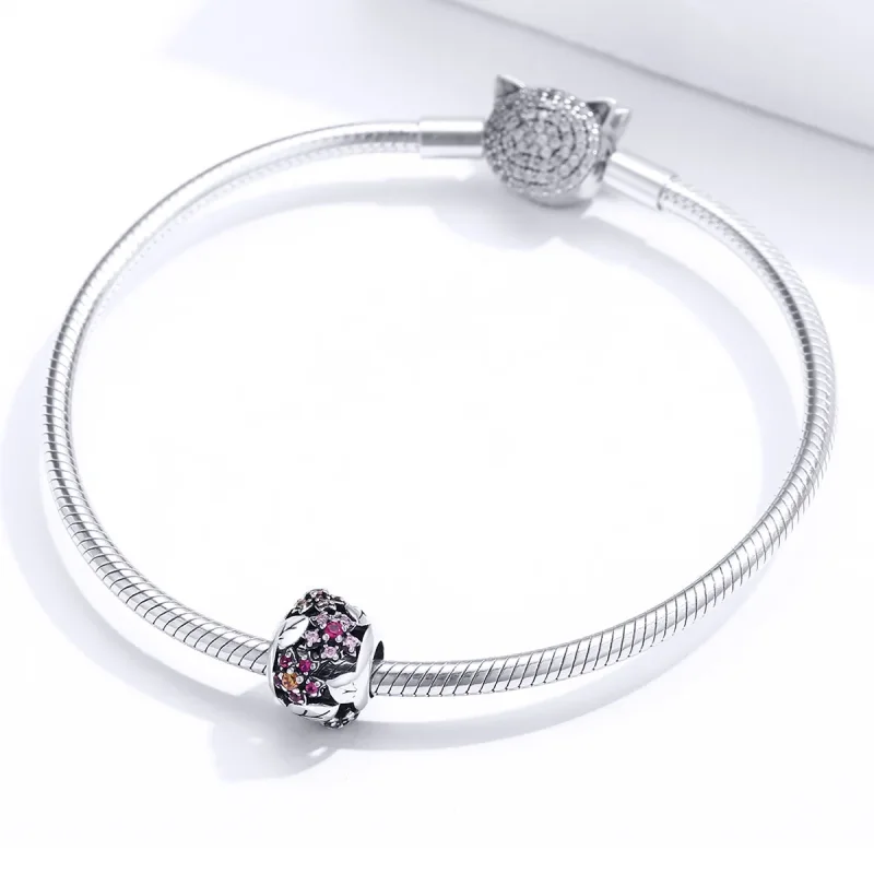 (bilde for) Pandora Style Silver Elegant Cherry Blossom Charm - SCC1446 - Vis 3