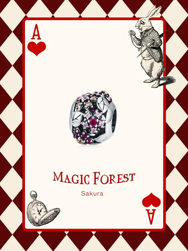 (bilde for) Pandora Style Silver Elegant Cherry Blossom Charm - SCC1446 - Vis 6