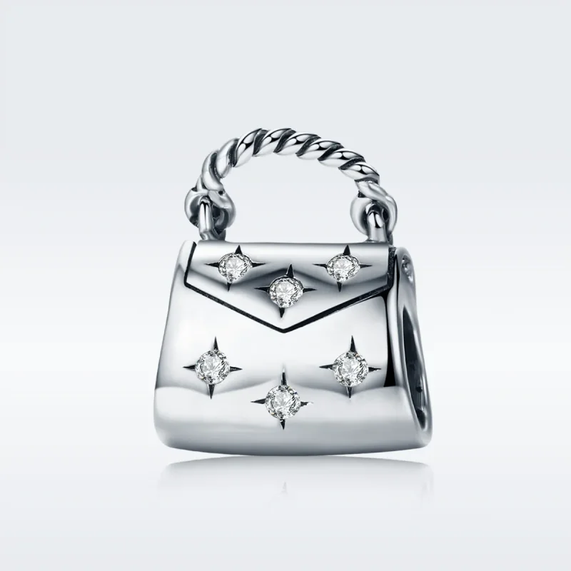 (bilde for) Pandora Style Silver Elegant Shopping Bag Charm - SCC607 - Vis 2