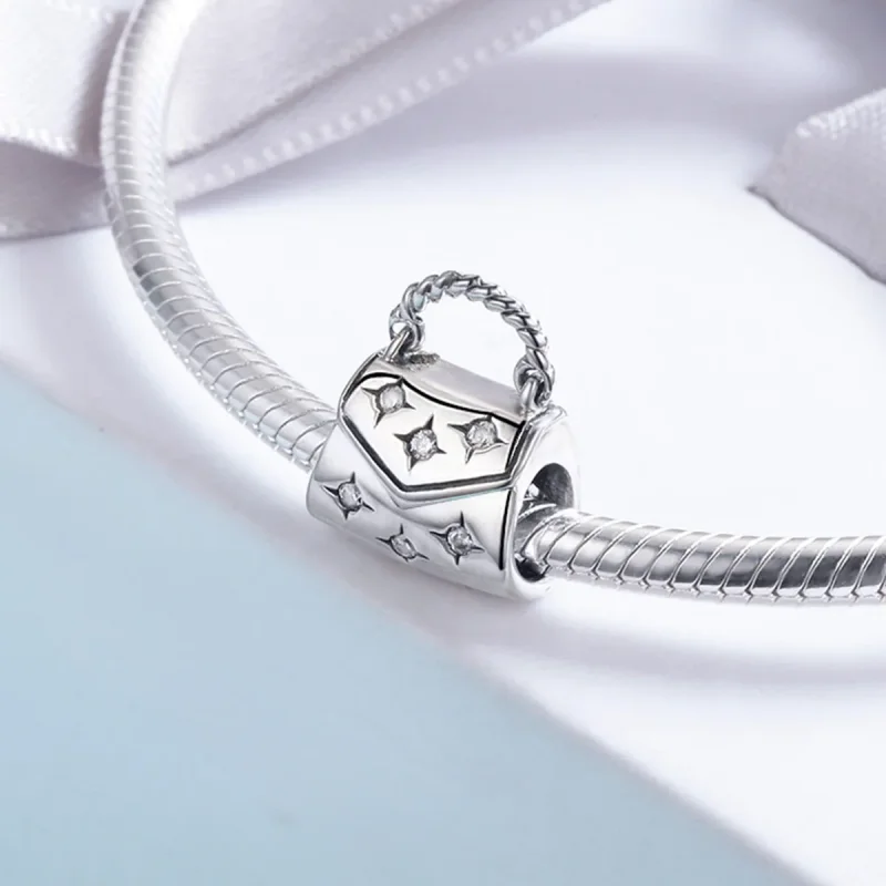 (bilde for) Pandora Style Silver Elegant Shopping Bag Charm - SCC607 - Vis 4