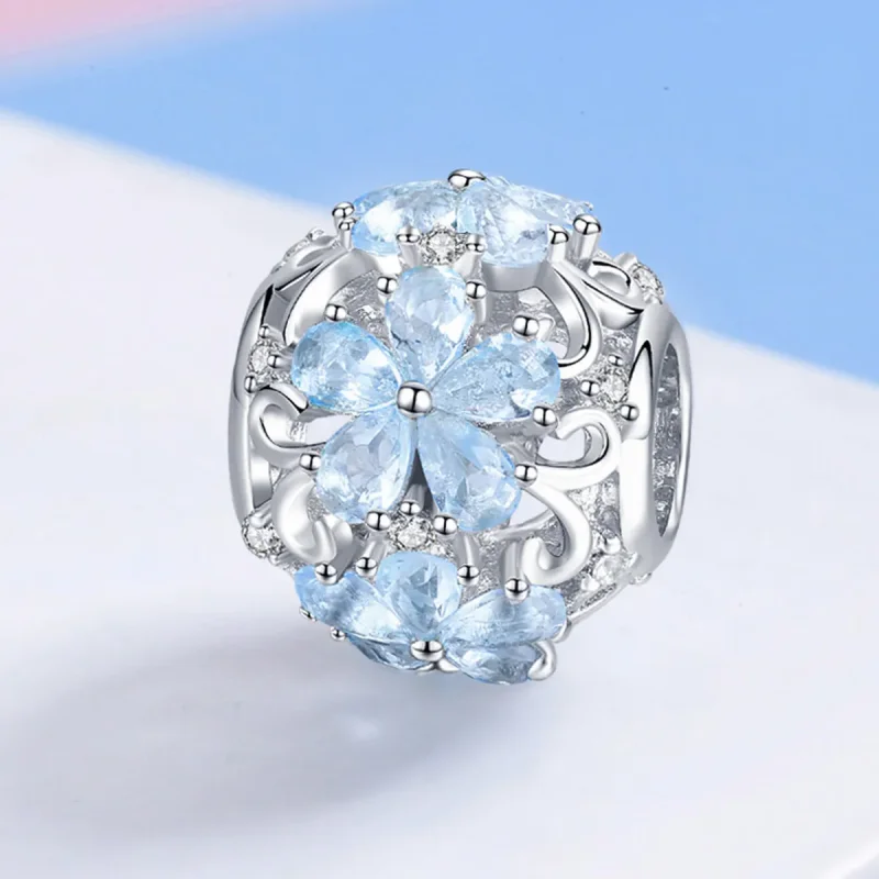 (bilde for) Pandora Style Silver Elegant Snowflakes Charm - SCC941 - Vis 2