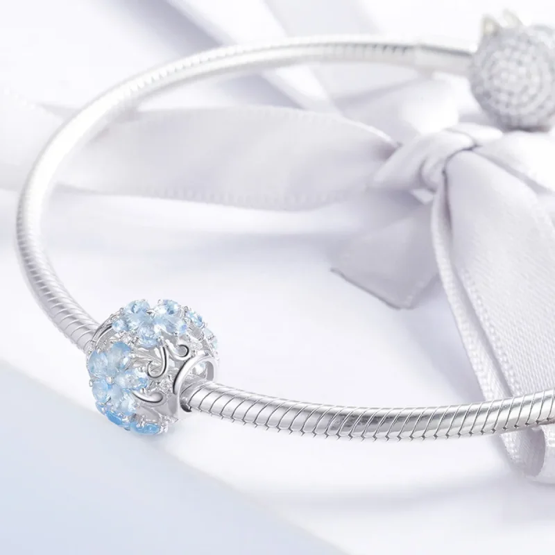 (bilde for) Pandora Style Silver Elegant Snowflakes Charm - SCC941 - Vis 3