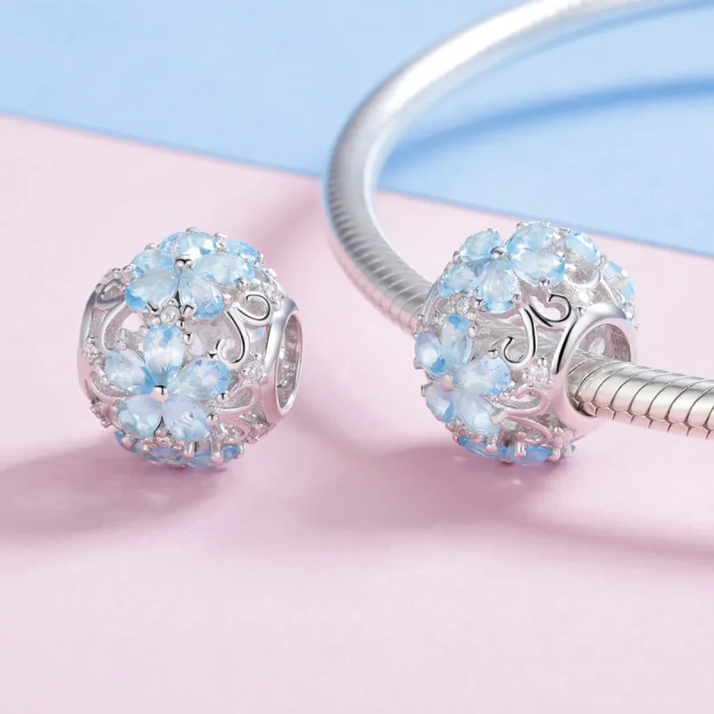 (bilde for) Pandora Style Silver Elegant Snowflakes Charm - SCC941 - Vis 4