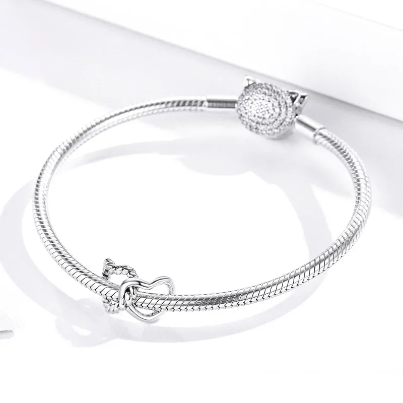(bilde for) Pandora Style Silver Entwined Hearts Charm - SCC1563 - Vis 3