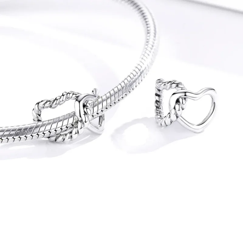 (bilde for) Pandora Style Silver Entwined Hearts Charm - SCC1563 - Vis 4