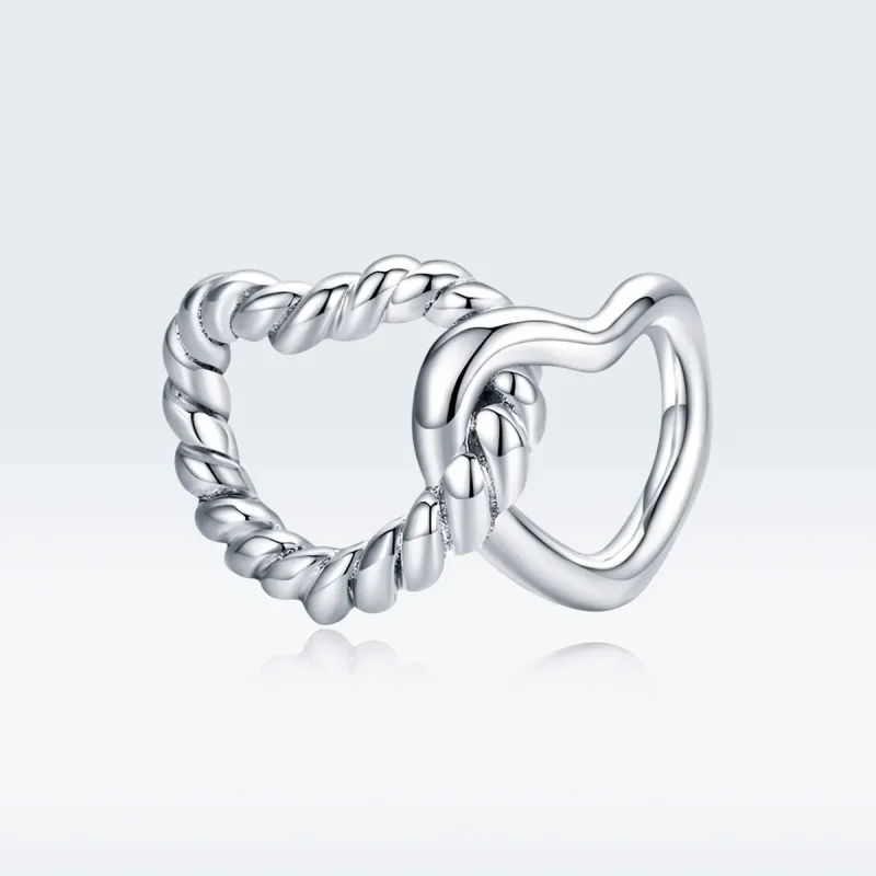 (bilde for) Pandora Style Silver Entwined Hearts Charm - SCC1563 - Vis 5
