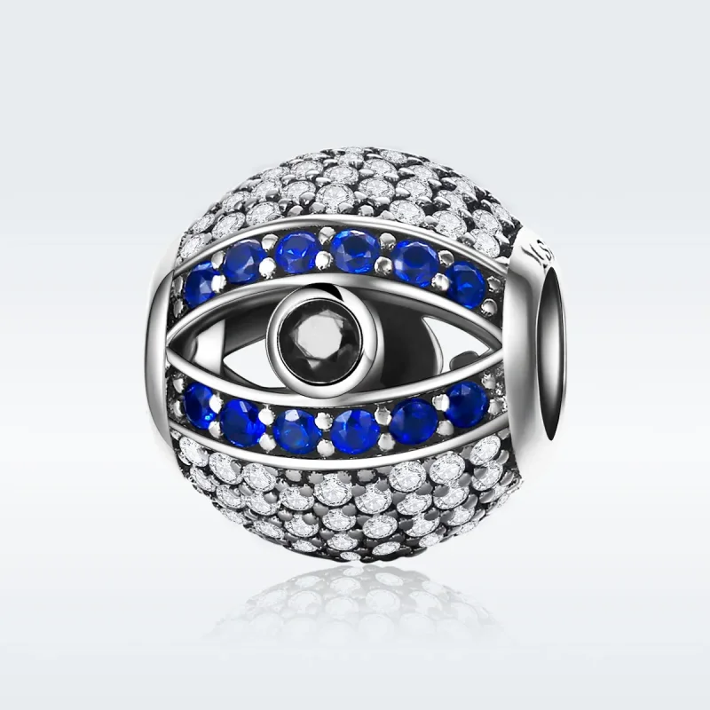 (bilde for) Pandora Style Silver Evil Eye Charm - SCC172 - Vis 2