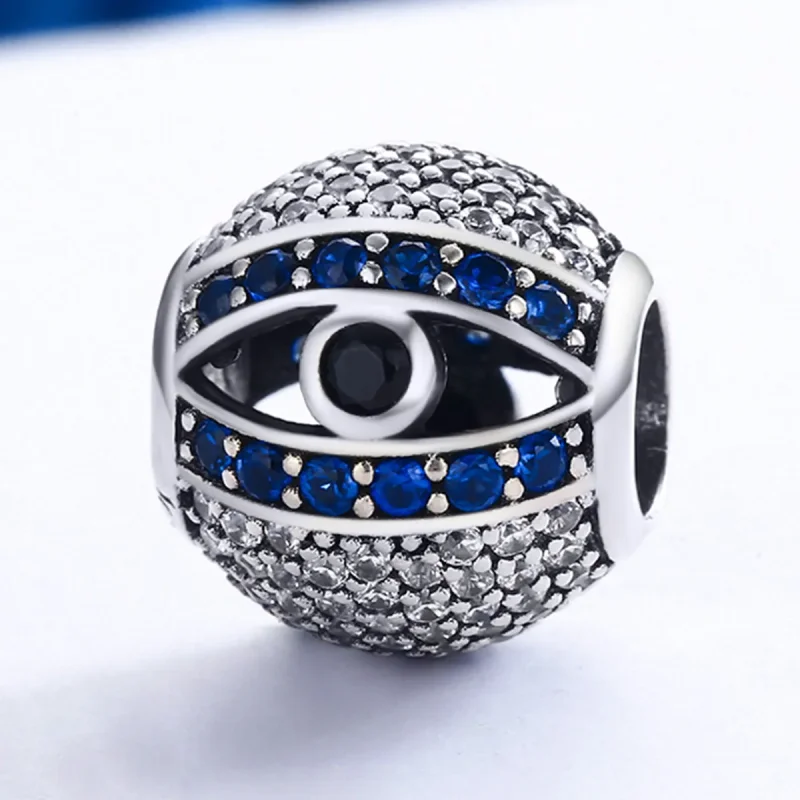 (bilde for) Pandora Style Silver Evil Eye Charm - SCC172 - Vis 4