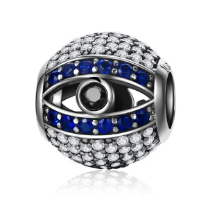 (bilde for) Pandora Style Silver Evil Eye Charm - SCC172