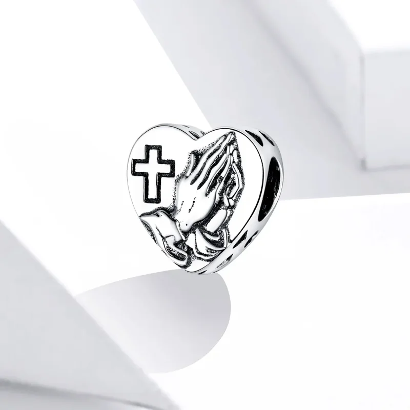 (bilde for) Pandora Style Silver Faith Charm - BSC317 - Vis 2