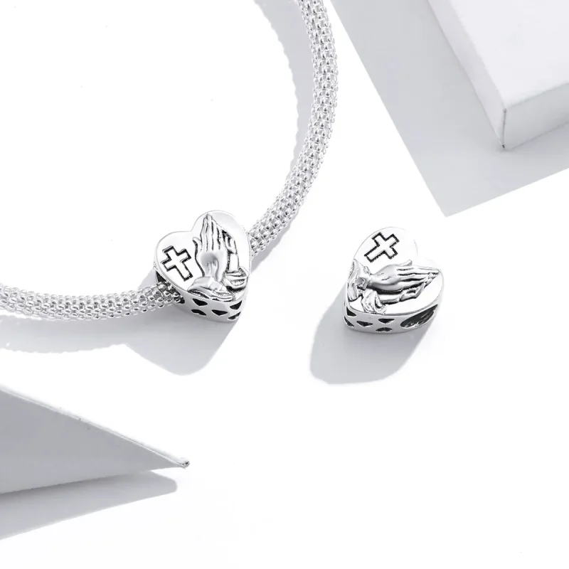 (bilde for) Pandora Style Silver Faith Charm - BSC317 - Vis 3