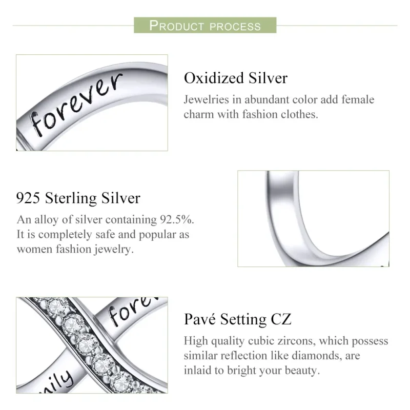 (bilde for) Pandora Style Silver Family Forever Charm - SCC1146 - Vis 4