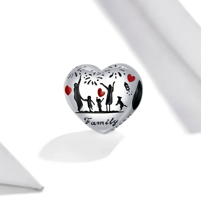 (bilde for) Pandora Style Silver Family Love Charm - SCC1634 - Vis 2