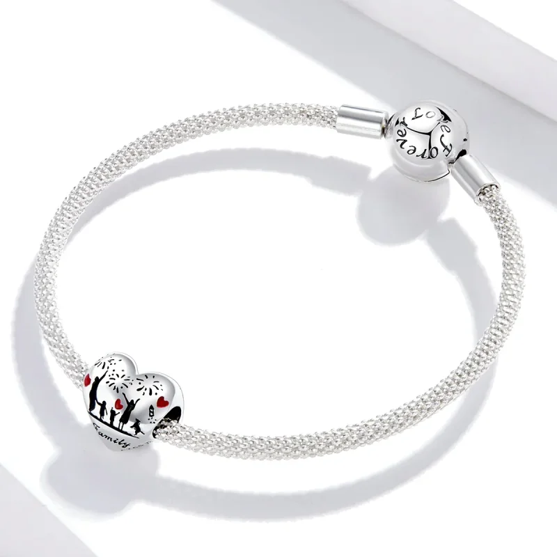 (bilde for) Pandora Style Silver Family Love Charm - SCC1634 - Vis 3
