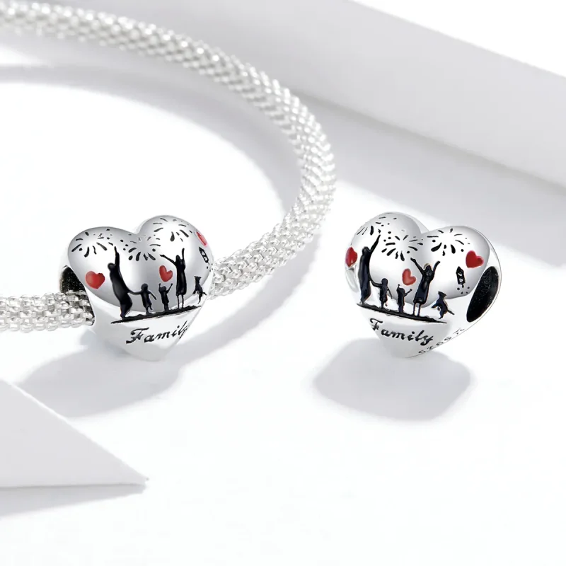 (bilde for) Pandora Style Silver Family Love Charm - SCC1634 - Vis 4