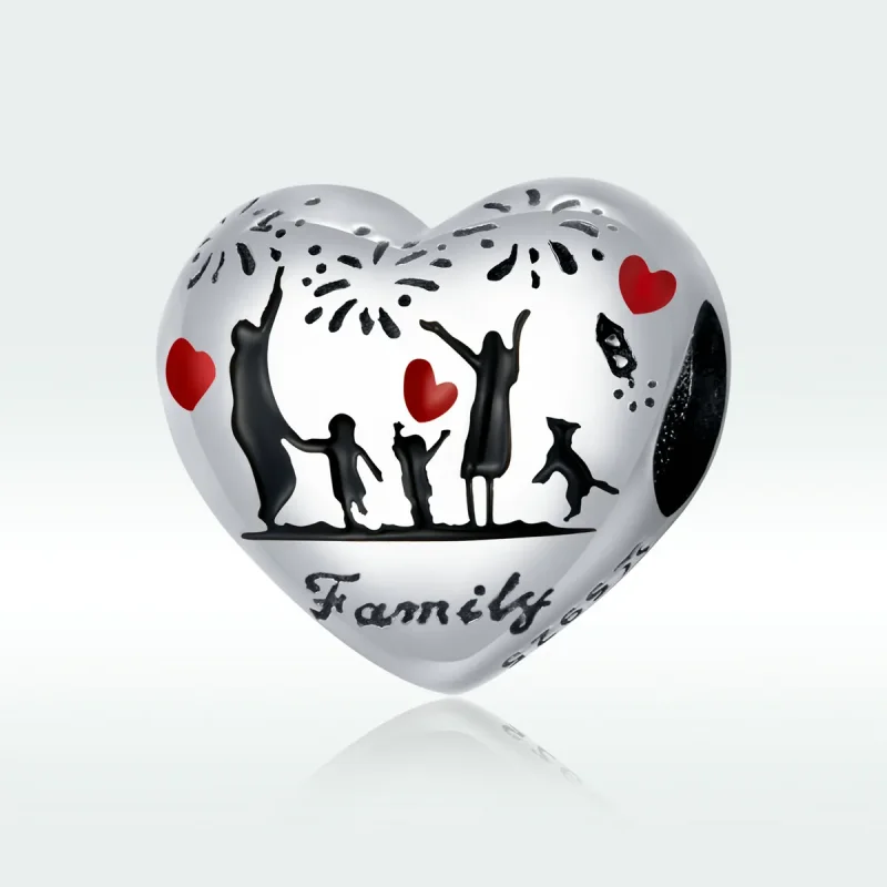 (bilde for) Pandora Style Silver Family Love Charm - SCC1634 - Vis 5