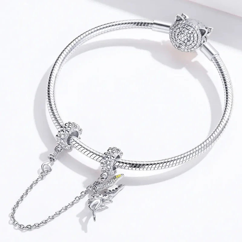 (bilde for) Pandora Style Silver Flower Elf sikkerhetskjede - SCC1278 - Vis 4