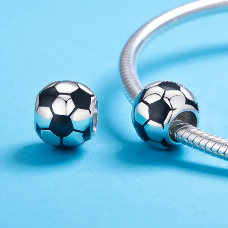 (bilde for) Pandora Style Silver Football Passion Charm - SCC666 - Vis 5