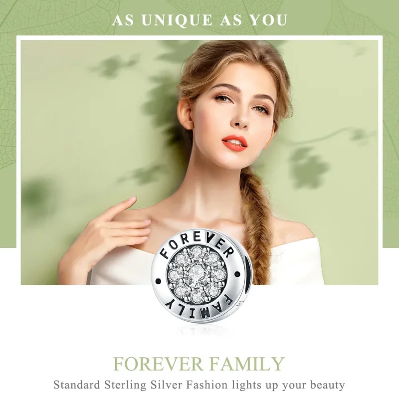 (bilde for) Pandora Style Silver Forever Home Charm - SCC814 - Vis 6