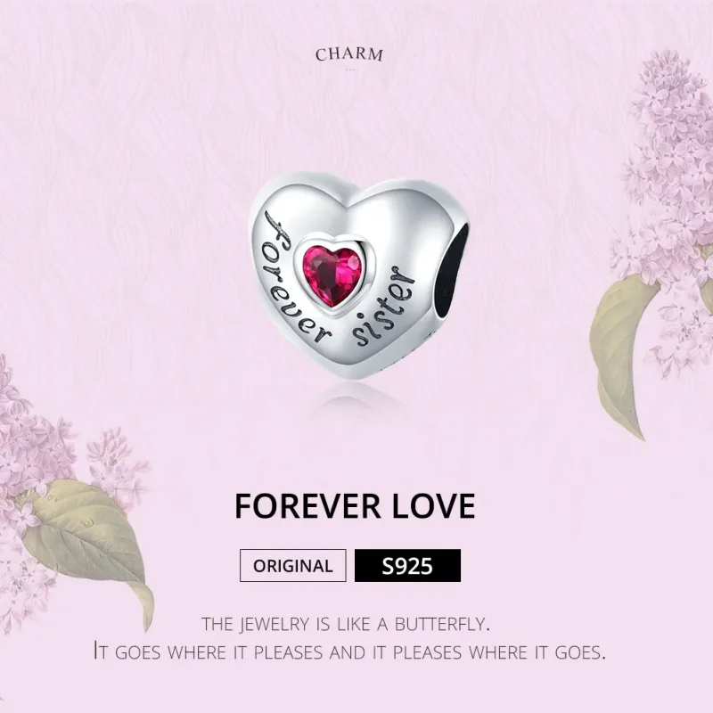 (bilde for) Pandora Style Silver Forever Love Charm - SCC1835 - Vis 6