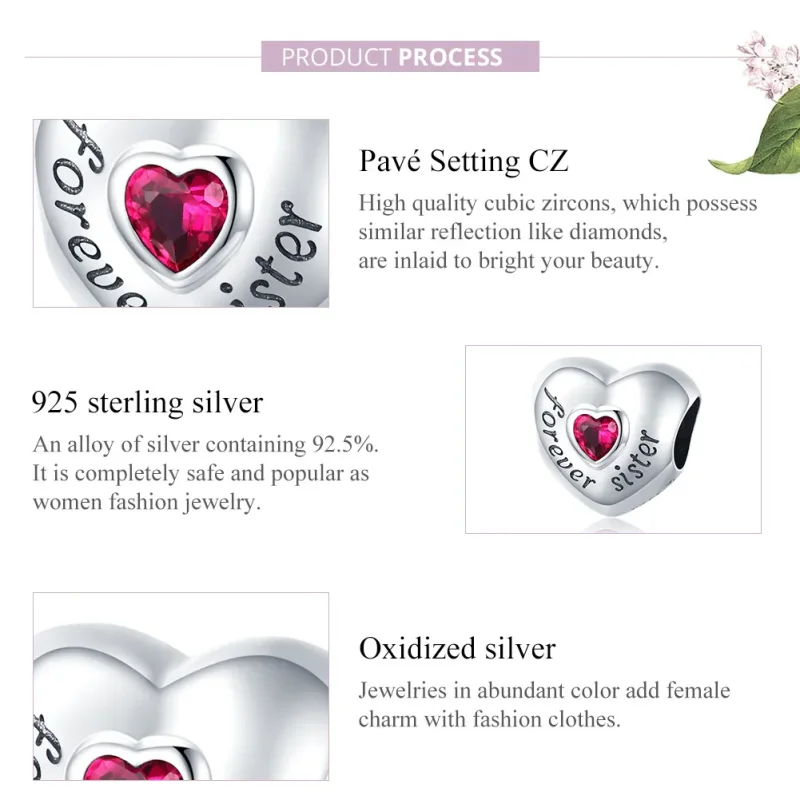 (bilde for) Pandora Style Silver Forever Love Charm - SCC1835 - Vis 8