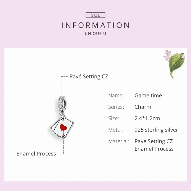 (bilde for) Pandora Style Silver Game Time Dangle - SCC1172 - Vis 3