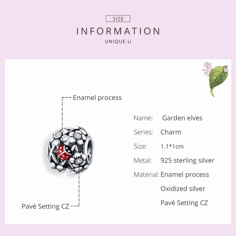 (bilde for) Pandora Style Silver Garden Alves Charm - SCC1641 - Vis 7