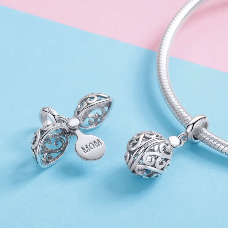 (bilde for) Pandora Style Silver Gartitude For Mom Dangle - SCC1008 - Vis 4