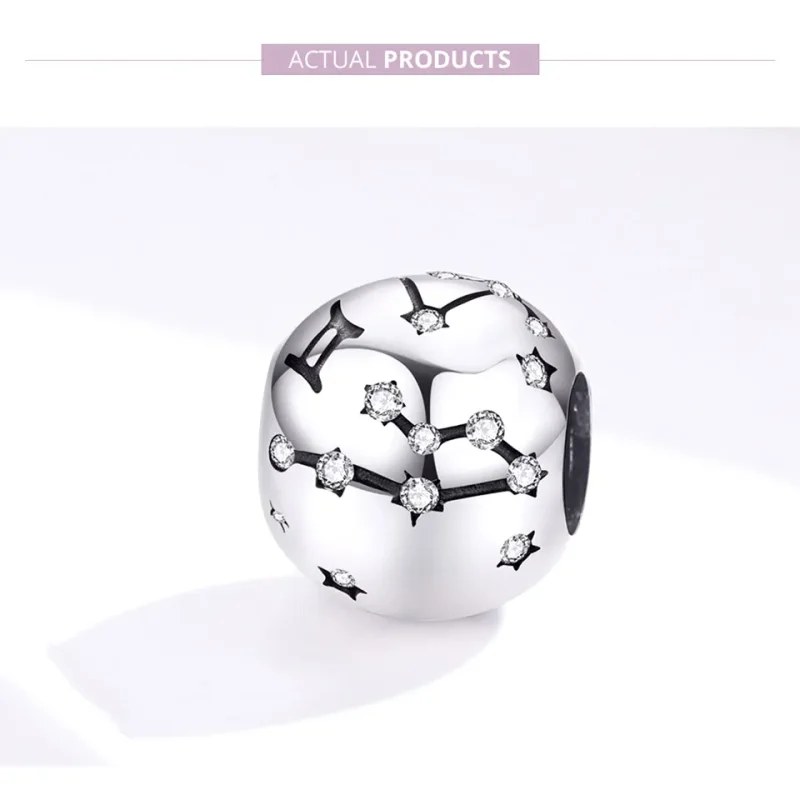 (bilde for) Pandora Style Silver Gemini Charm - SCC1218-3 - Vis 2