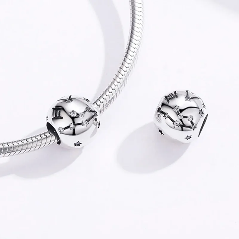 (bilde for) Pandora Style Silver Gemini Charm - SCC1218-3 - Vis 4