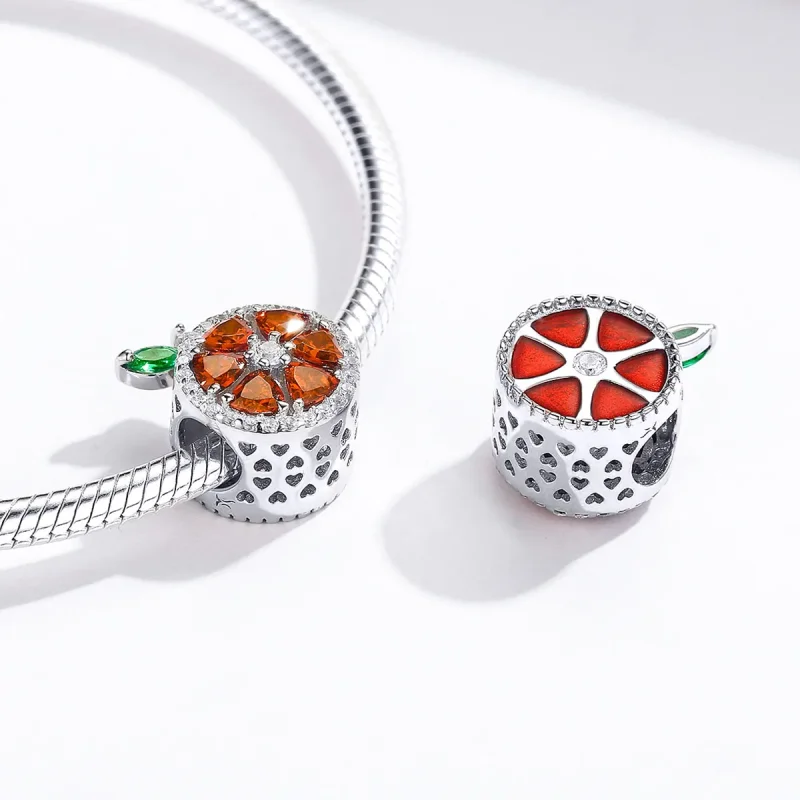 (bilde for) Pandora Style Silver Grapefrukt Charm - SCC1277 - Vis 4